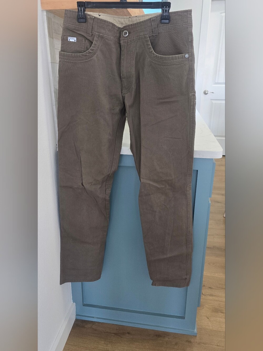KÜHL The Law Jean Mens 34x34 Brown Stretch Canvas Pants